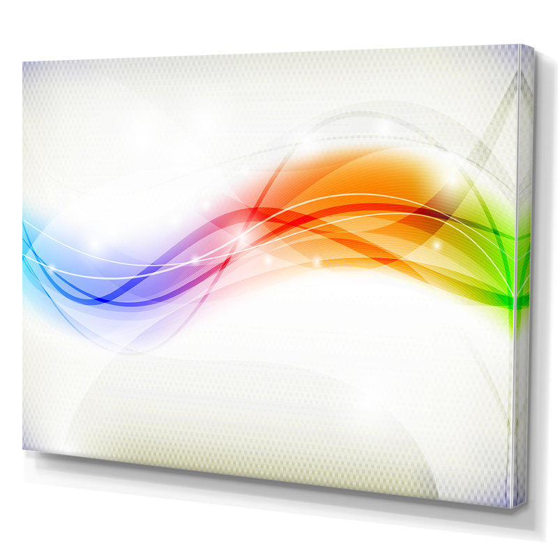 «Abstract Spectrum Waves», reproduction sur toile flottante, H 8 po x l 12 po x P 1 po, Toile tendue