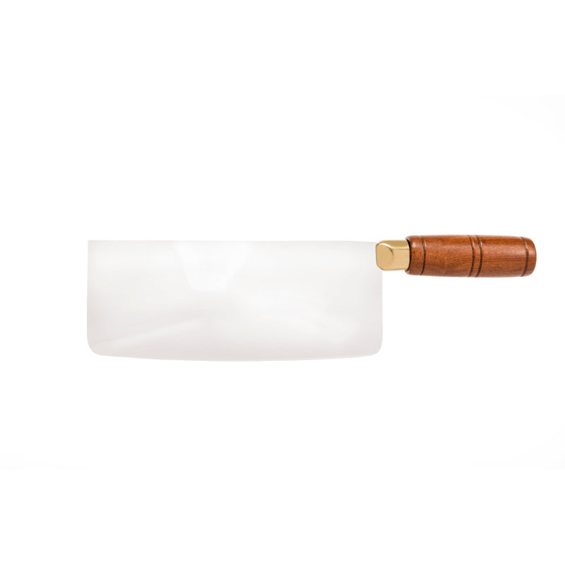Couteau de chef tout usage, couteau de cuisine avec manche en bois, couteau à hacher