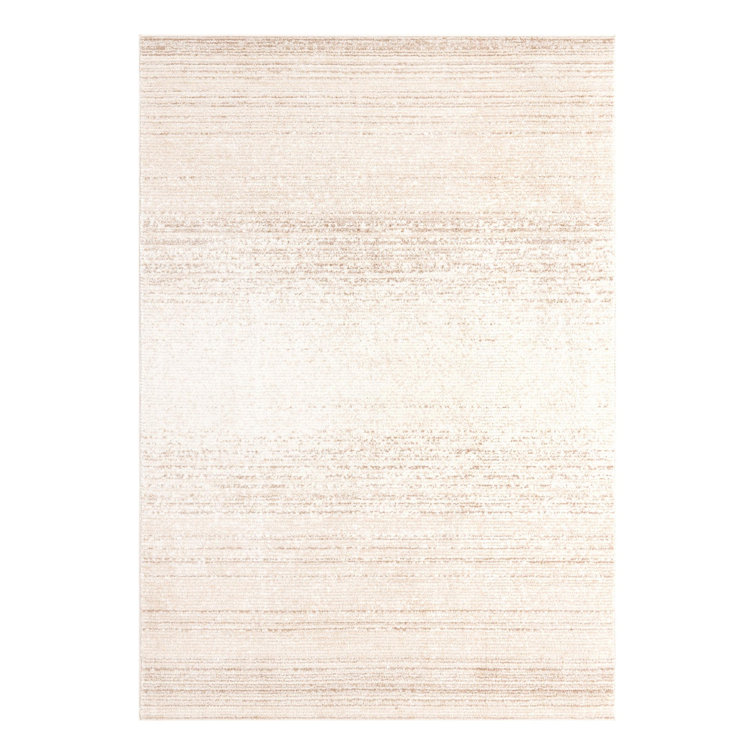 Tapis rayé ivoire Hulsey