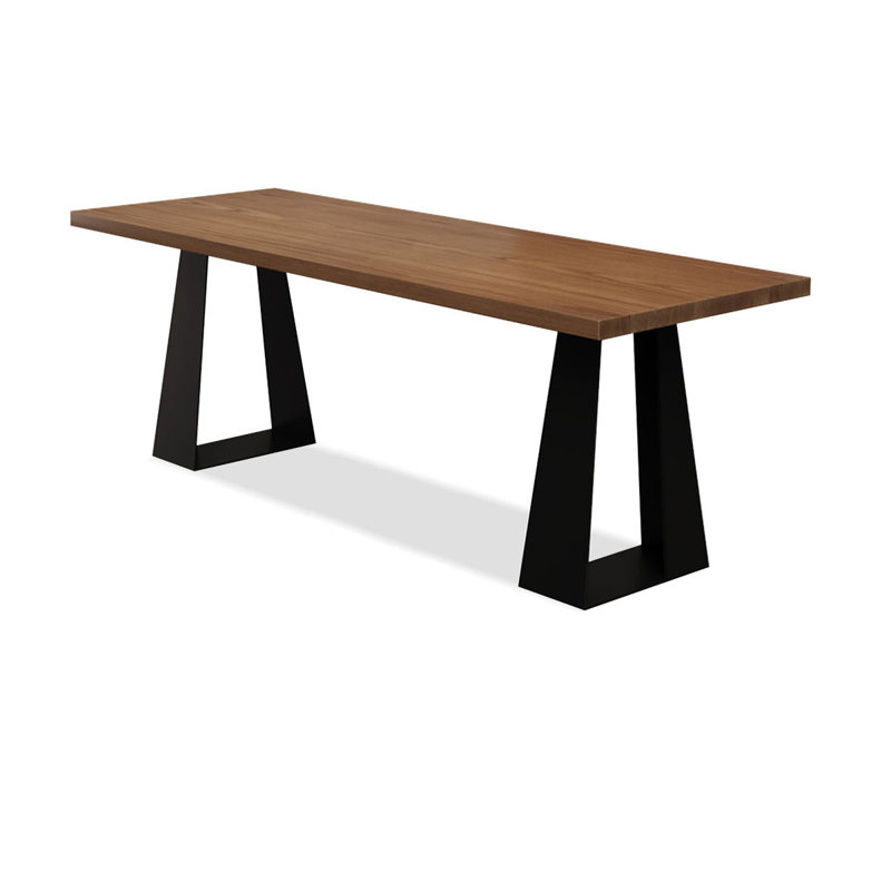 Bureau rectangulaire brun en bois massif, H 29,53 po x l 62,99 po x P 23,62 po
