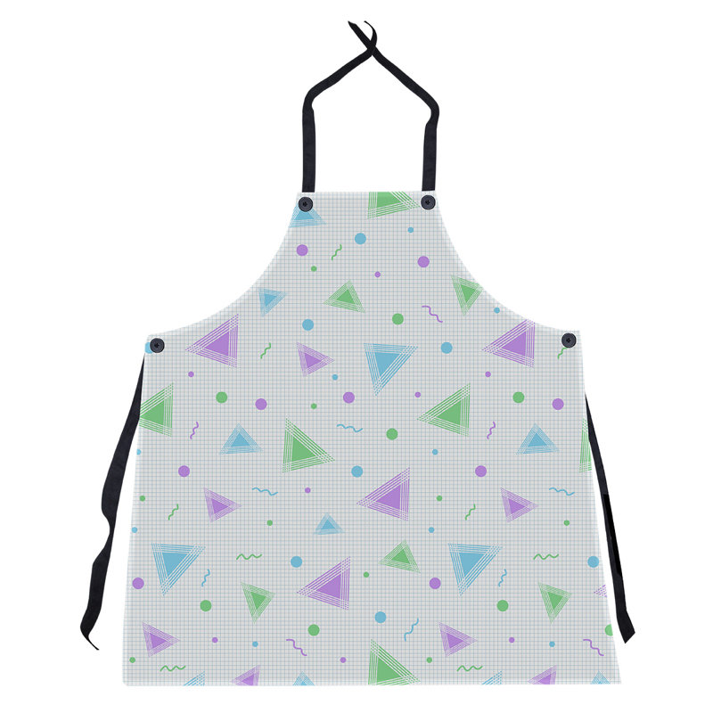 Tablier à motif 90, Mauve / Vert