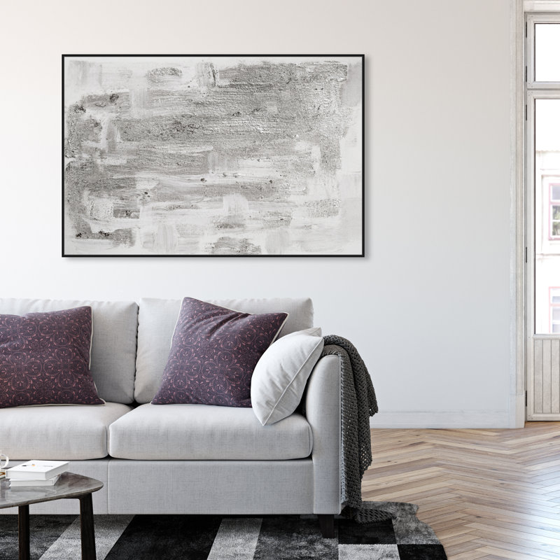 Pure Love - peinture sur toile, H 36 po x l 54 po, Cadre flottant noir