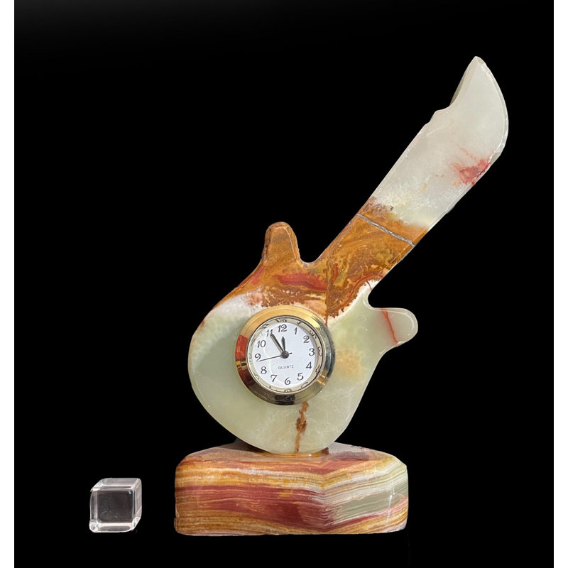 Banded Onyx Guitar Clock