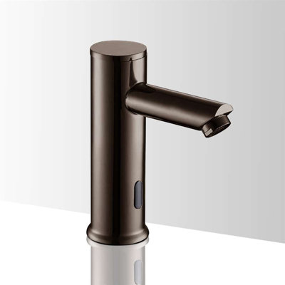 BathSelect Solo Brushed Nickel Commercial Automatic Touchless Sensor Faucet – Deck Mount