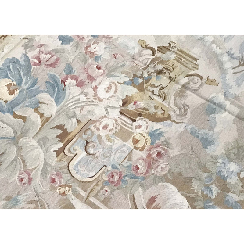 Hand-Knotted High-Quality Gold and Gray Area Rug