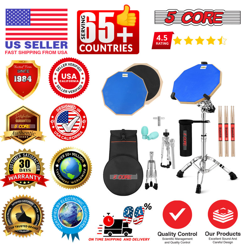 Ensemble de 5 coussins de batterie 5 Core, Bleu