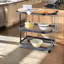 Gourmet Kitchen Cart with Wood Top