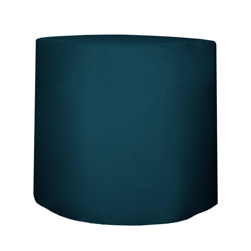 Javin Solid Color Round Tablecloth, Lagoon Blue, 2