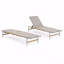 Ensemble de 2 chaises longues d'extérieur, aluminium