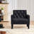 30.91"W Leather Tufted Accent Chair-430904545