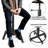 Altimari Swivel Adjustable Height Counter Stool with Metal Frame