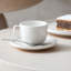 Soucoupe tasse à café Villeroy & Boch Afina, porcelaine de qualité supérieure, va au lave-vaisselle et au micro-ondes, 5,5 po, empilable, blanc