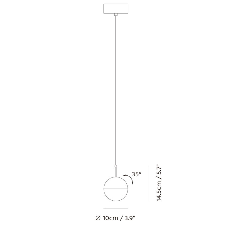 Dora 1 - Light LED Pendant, Copper