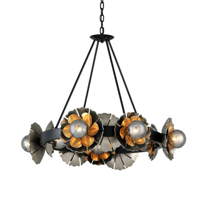 Magic Garden 10-Light Unique / Statement Wagon Wheel Chandelier