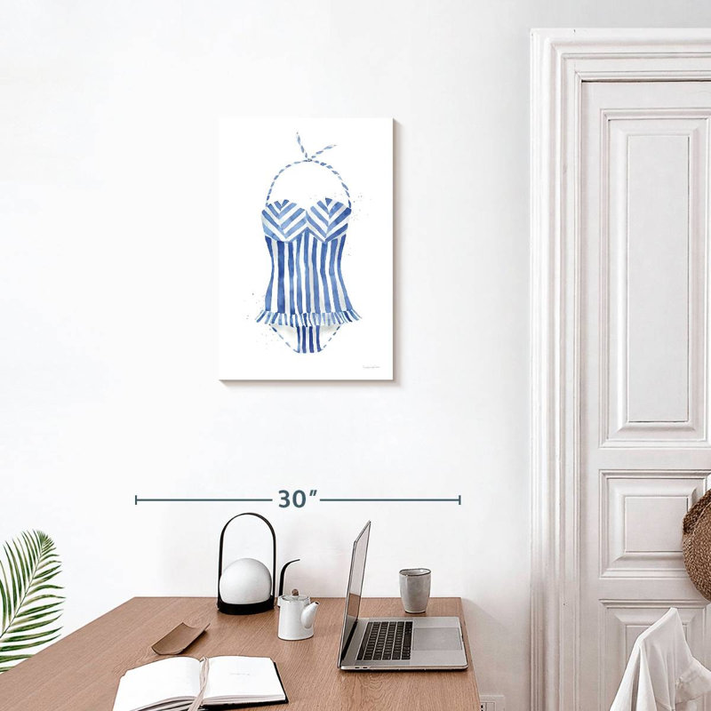 Maillot de bain bleu Sh Shetworth, H 24 po x l 16 po
