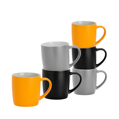 Argon Tableware - Matte Coloured Coffee Mugs - 350ml