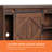 Farmhouse TV Stand With Sliding Barn Door For Tvs, Entertainment Center With Adjustable Shelf And Storage Cabinets, Media Console Table For Living Room,Hallway,Rustic Brown-1881059068