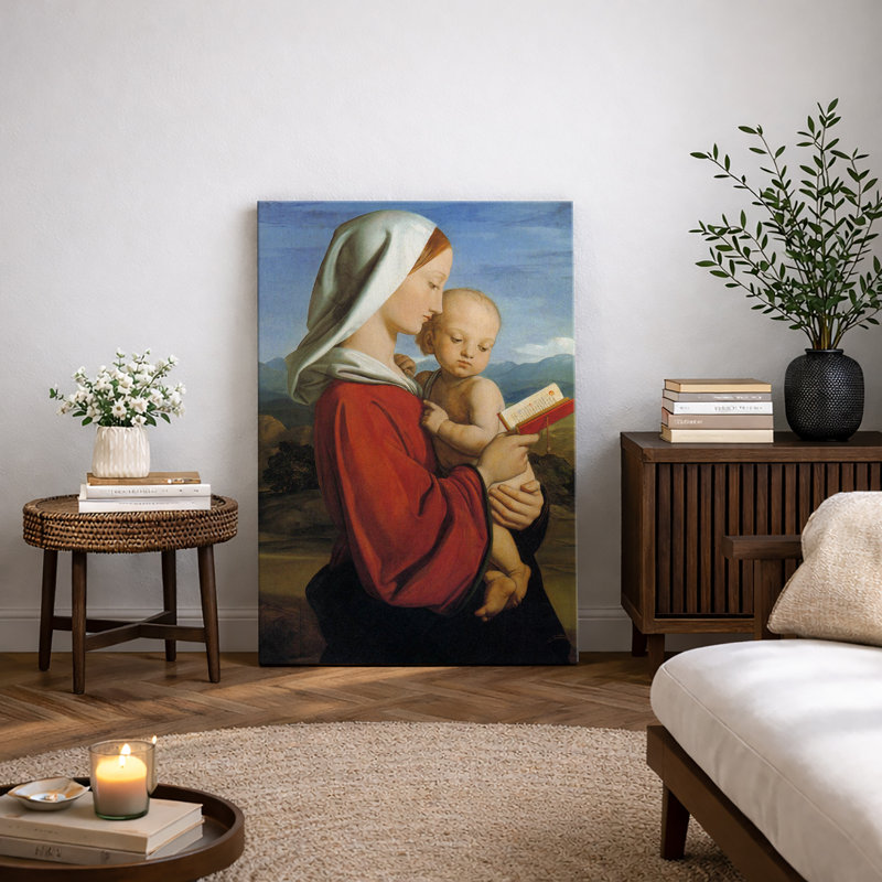 Madonna and Child Renaissance, art de la Vierge Marie, impression sur toile, impression sur toile encadrée, Toile tendue