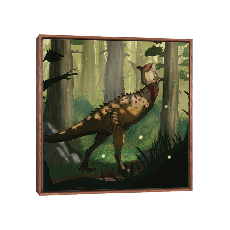 A Carnotaurus Dinosaur In A Forest by Paulo Leite Da Silva - Print on Canvas