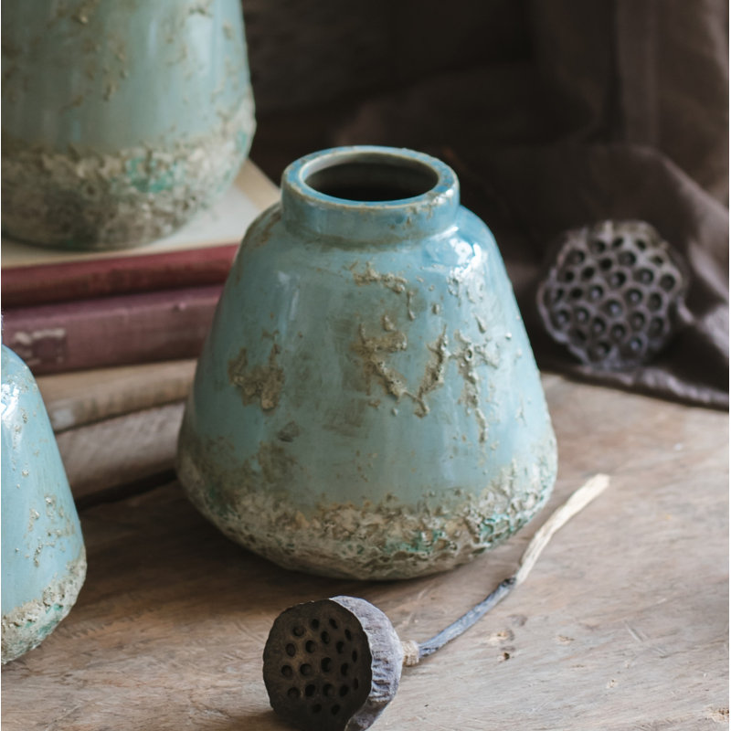 Jo Handmade Ceramic Table Vase, 7" H x 7" W x 7" D