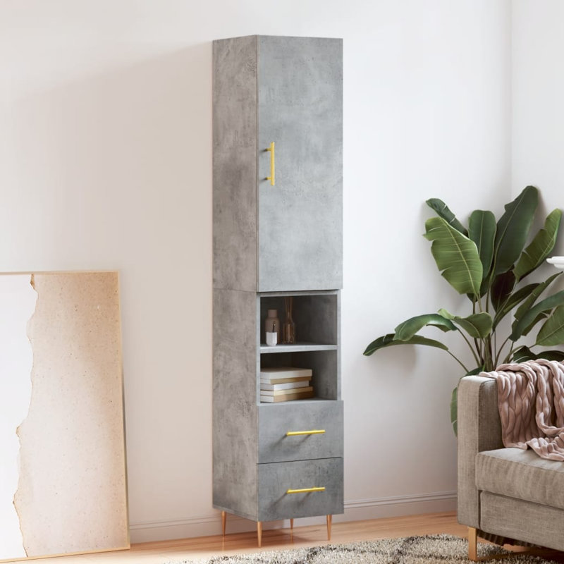 Munawar 34.5cm Sideboard, Concrete Grey