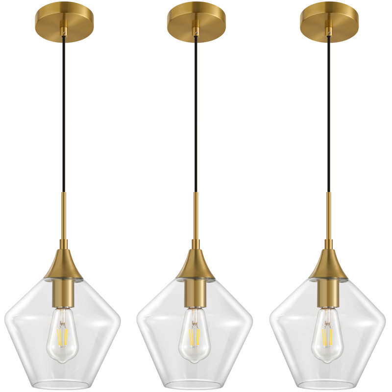 Luminaire suspendu réglable en hauteur Casula, Doré