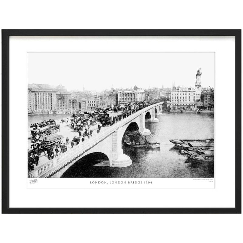 London, London Bridge 1904 by Francis Frith - Single Picture Frame Print, 40cm H x 50cm W x 2.3cm D