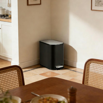 Poubelle en acier inoxydable 1,32 gallons / 5 L avec seau amovible pour bureau de chambre à coucher