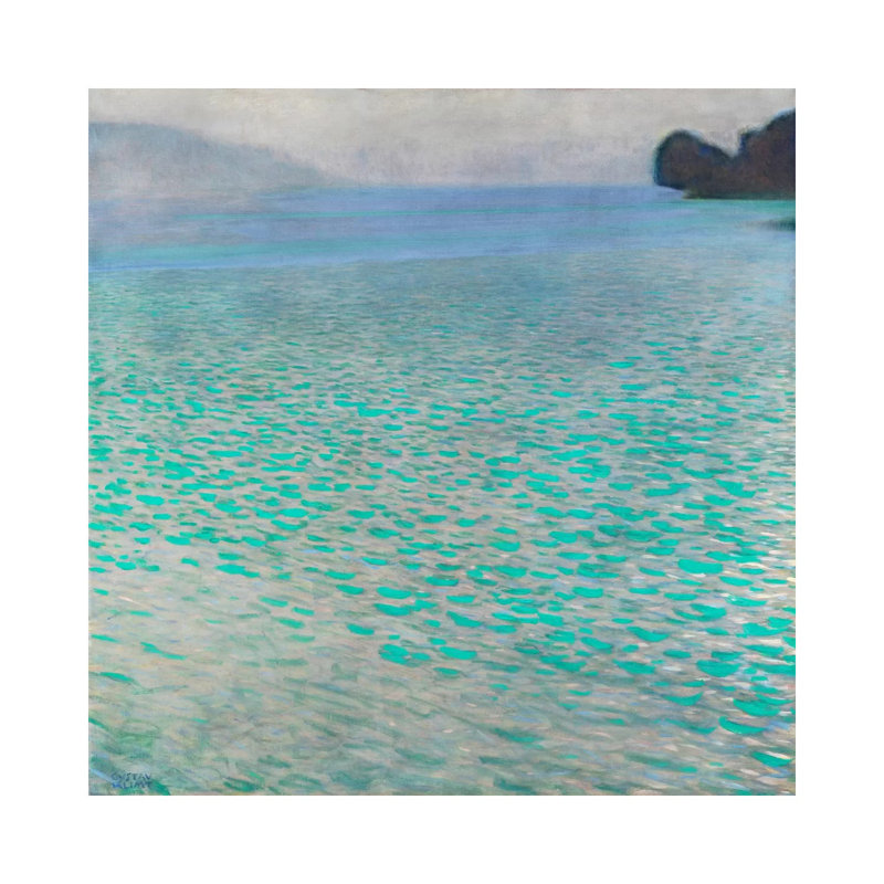 Attersee (Lake Attersee) by Gustav Klimt - Painting on Canvas, 66.04 cm H x 66.04 cm W x 3.175 cm D, No Frame