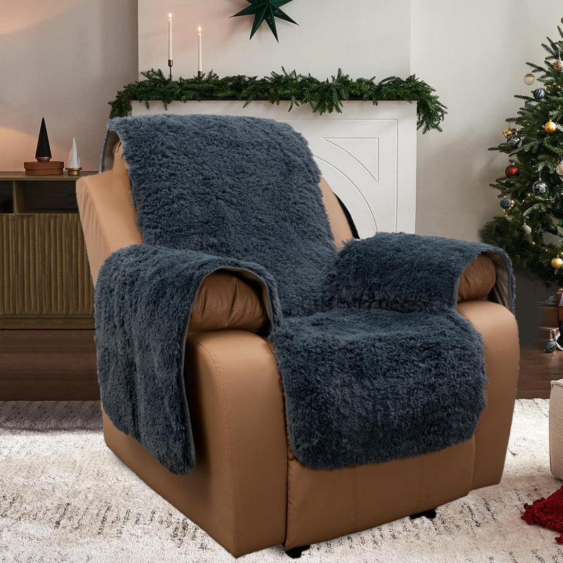 Housse pour fauteuil inclinable à coussin en T antidérapant et résistante à l'eau, H 2 po x l 80 po x P 87 po