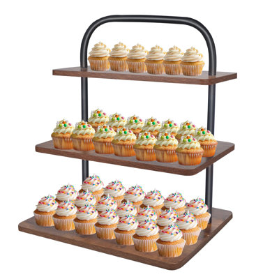 Présentoir à petits gâteaux, présentoir à petits gâteaux à 3 niveaux pour 50 petits gâteaux