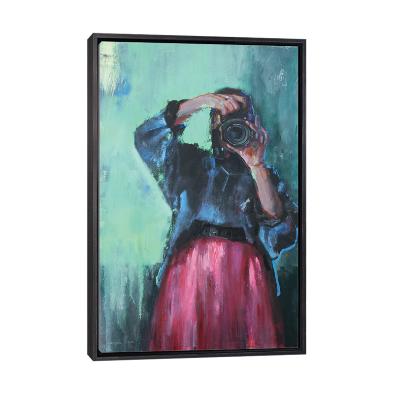 «Lucky Moment», reproduction d'art mural, H 26 po x l 18 po, Reproduction encadrée sans passe-partout, Noir patiné