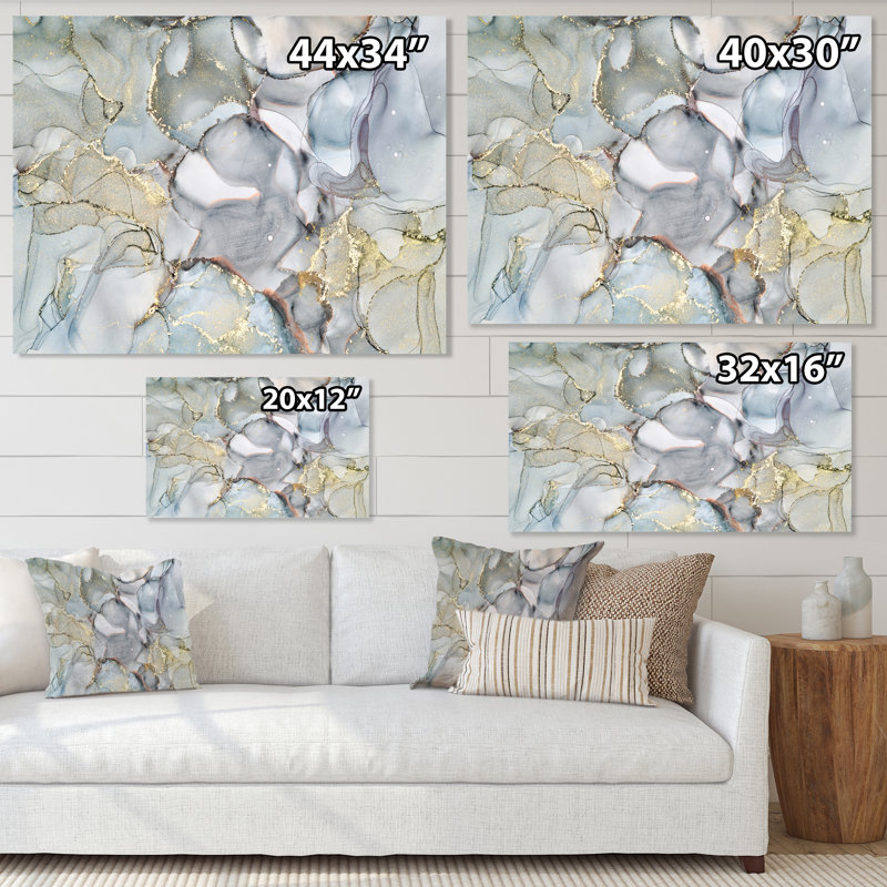 «Gray and Yellow Tender», impression sur toile, Toile tendue, H 24 po x l 32 po x P 1 po