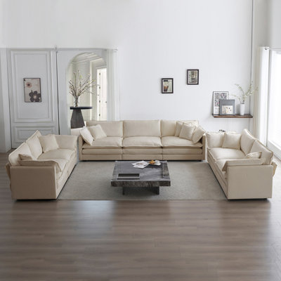 3 Piece Sofa Set (Beige)
