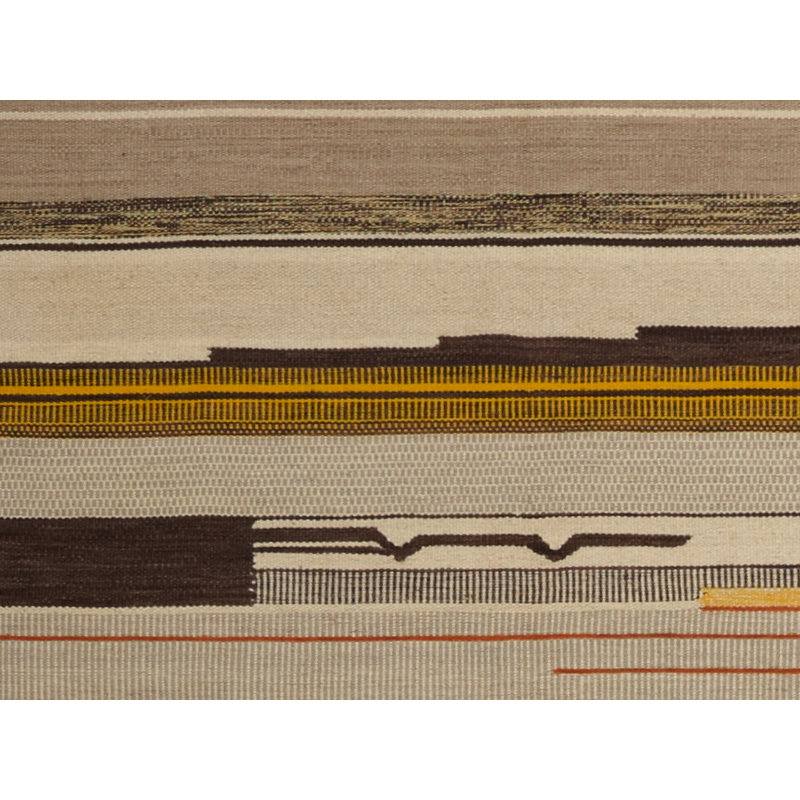 Tapis brun handwoven à tissage plat