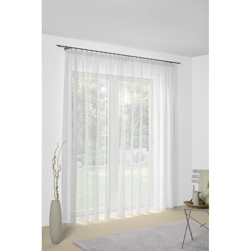Shatley Semi Sheer Curtain Single Panel, 295cm H x 300cm W