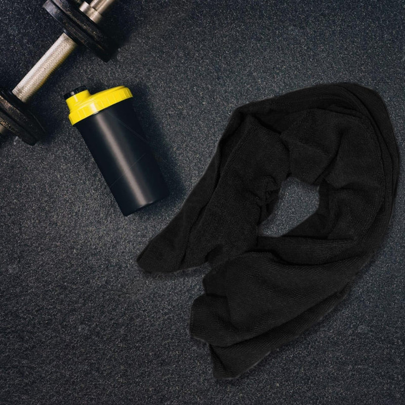 Microfiber Fast Drying Bath Towel, Black, 3
