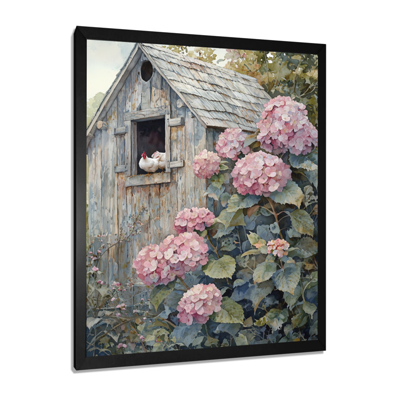 Dolcater - Floral Canvas Prints, 32" H x 16" W, Single Picture Framed Print, Black