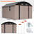 10X12 FT Metal Outdoor Storage Shed, Heavy Duty Rust-Resistant Steel Tool Shed With Floor Frame Kit-121162574
