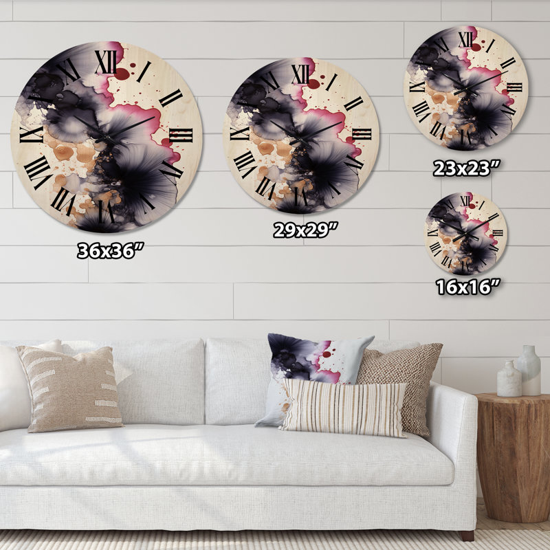 Horloge murale en bois massif Freitag, Moyenne