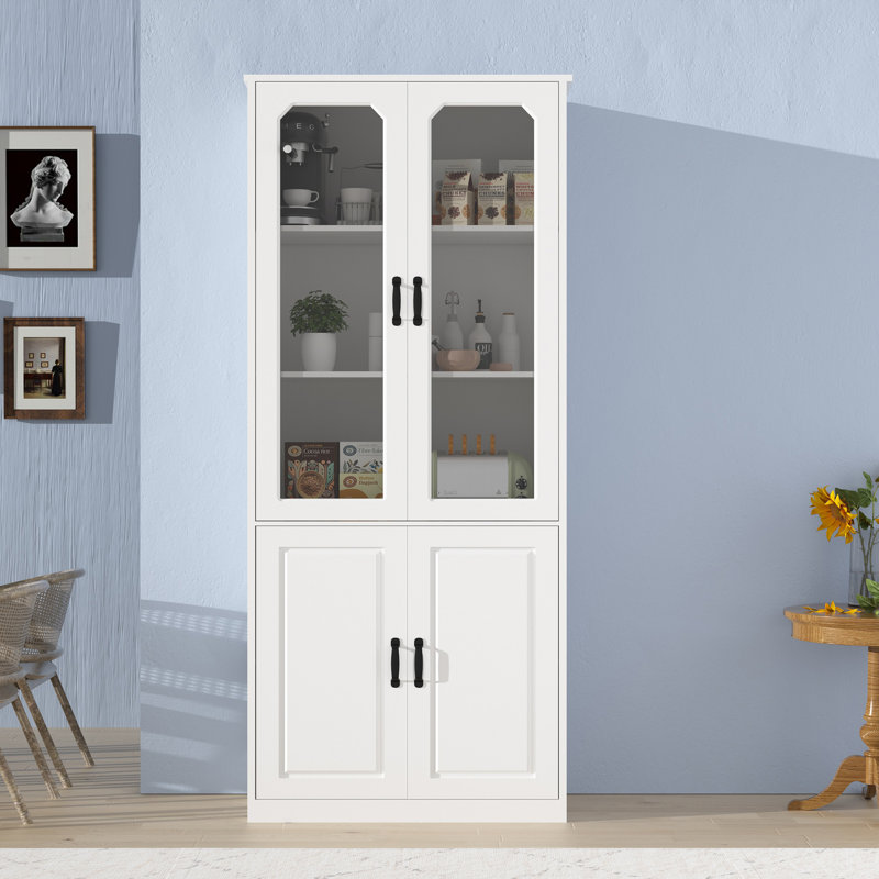 Grand garde-manger avec portes en verre