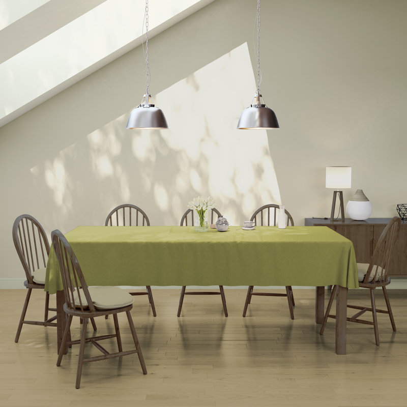 Nappe ronde en polyester Vallejos, 104 po x 60 po, oblong, Herbe