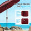 Housse de remplacement pour auvent de parasol de patio de 10 pi (pavillon seulement)-1956567968-2058194382
