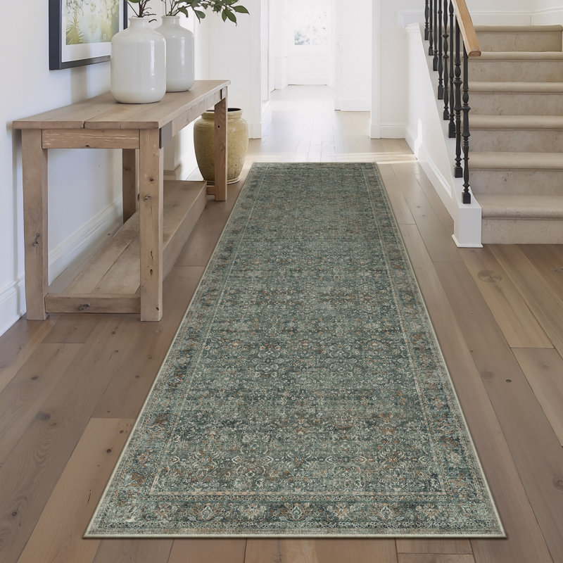 Lorena Vintage Oriental Persian Style Area Rug, Runner 2'3" x 7'6", Grey