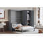 Grand lit escamotable mural avec placard, gris-1351773165