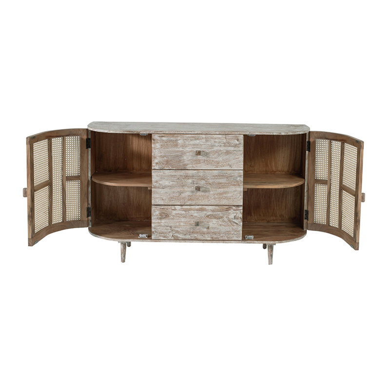 Console de 57 po x 16 po x 33 po avec portes cannes