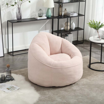 Fauteuil à billes rembourré avec repose-pieds