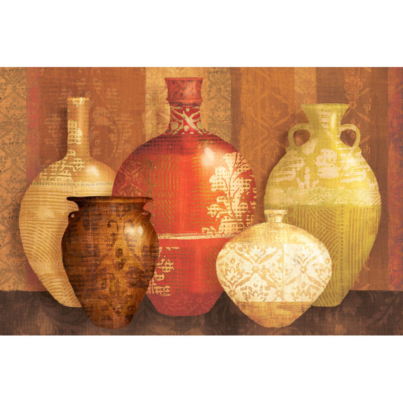Vases toscans Vessels Group, rouge, orange, jaune, H 16 po x l 24 po x P 1,5 po