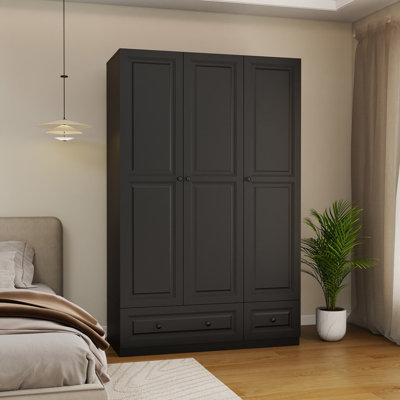 Armoire penderie 74 po avec 2 tiroirs et 2 tablettes
