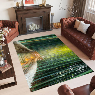 Handcrafted Floral Design Soft Pile Printed Rug Enhances the Aesthetic Appeal of Your Living Space